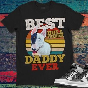 Bull Terrier Dog Best Dog Daddy Ever Father's Day Vintage T-shirt Unisex T-Shirt